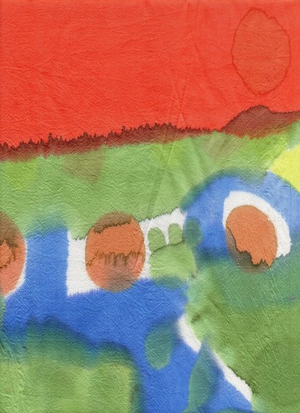 LANDSCAPE #5  painted silk on foam . 22x25 cm. 2015   